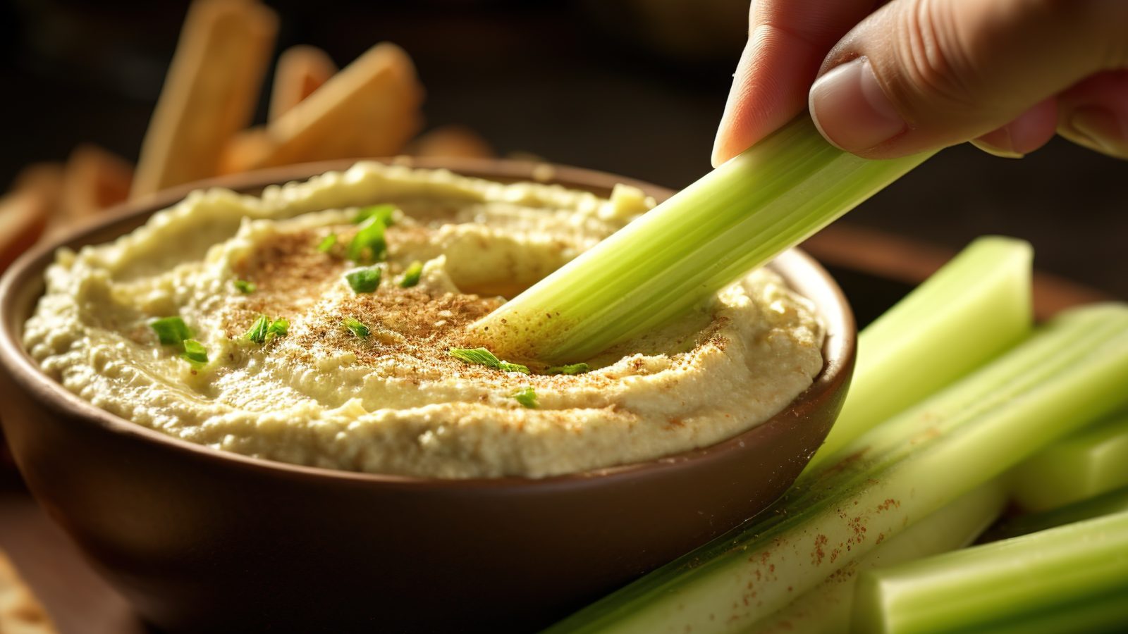 Is hummus and celery a healthy snack for weight loss?